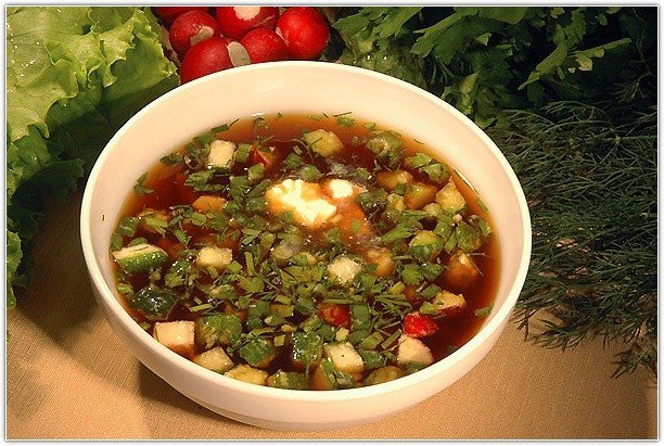 окрошка с пивом