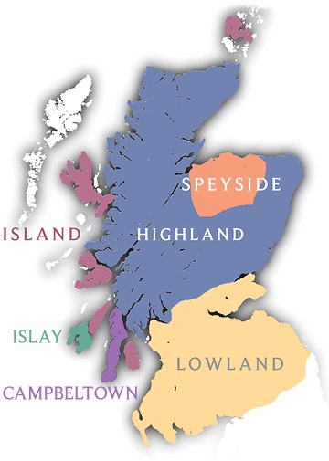 регионы производства шотландского виски фото