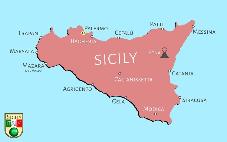 фото карты Сицилии