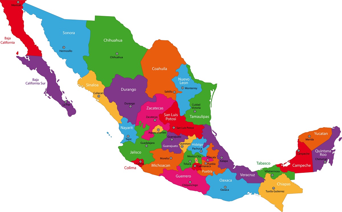 фото карты Мексики