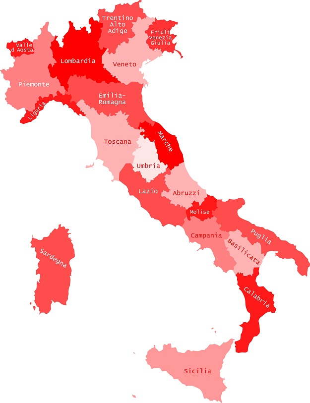 фото винодельческой карты Италии